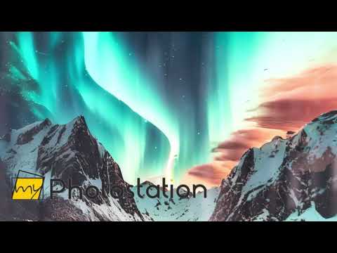 Aurora Borealis Grüne Lichter Glaswandkunst
