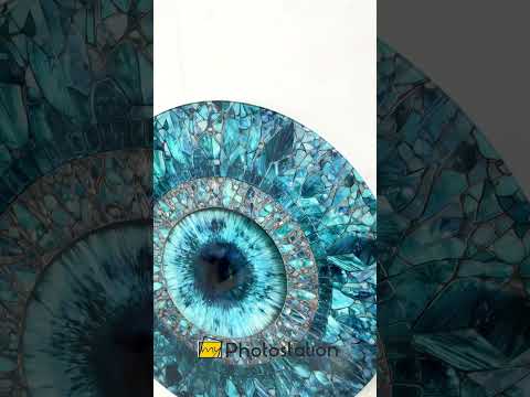 Mosaico Aqua Vision – Rotondo Quadri da Parete in Vetro