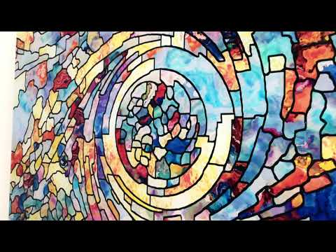 Gebeizte Epoxid-Bodenglas-Wandkunst