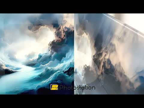 Heavenly Drift – Abstract Celestial Cloudscape Glass Wall Art