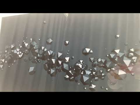 Black 3d Abstract Diamond Glass Wall Art