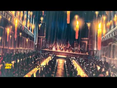 Glaswandkunst „Große Halle von Hogwarts“