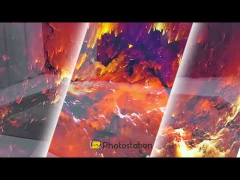 Purpurroter Nebel – Abstrakter Glasdruck mit feurig-rotem Galaxienmotiv