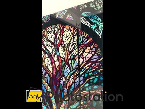 Stained Magic Tree Glass Wall Art