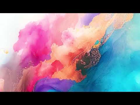Abstract with water color Soft Brush Glass Wall Art