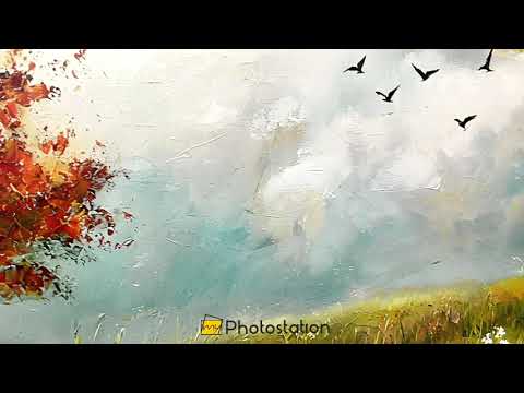 Autumn Serenity – Tree Landscape Oil Painting