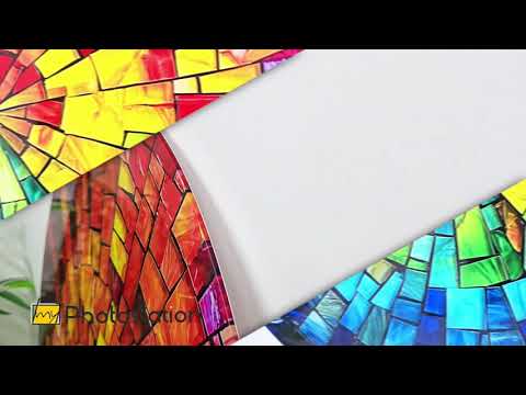 Solar Prism Mosaic Round Glass Wall Art