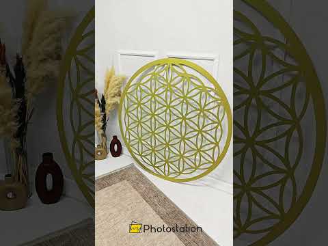 Décoration ronde à motif grec Miroir Mural–Décoration murale miroir classique moderne