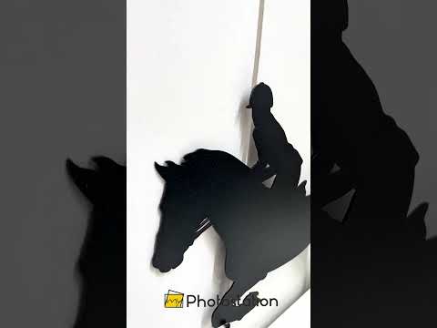 Silueta de vaquero occidental – Caballo y rodeo Decoración De Pared Metal