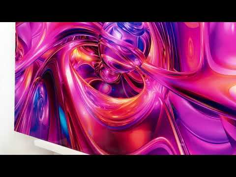 Purple Abstract Swirl Glass Printing Wall Arts