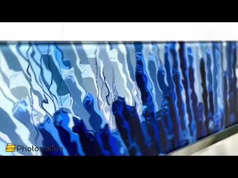 Dunkelblauer Splash-Wandspiegel