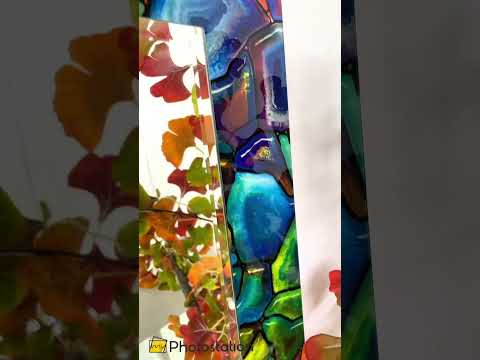 Colored Stained Oil Wall Mirror