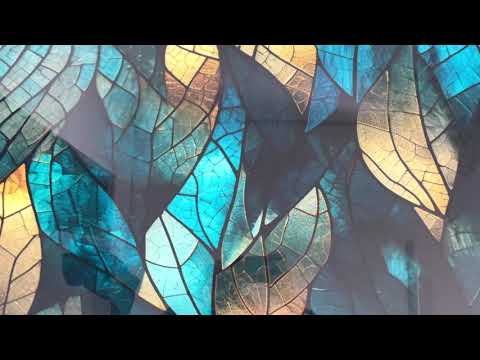 Mosaik Grüne Blätter Glas Wandkunst