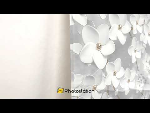 White Blossom Serenity – Elegant Floral Glass Wall Art