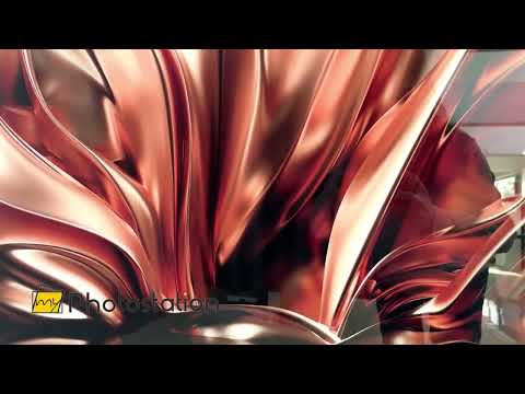 Bronzener Hintergrund mit Satin-Vorhang, Glaswandkunst