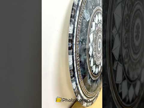 Mandala impérial en marbre–Rond Art Mural En Verre