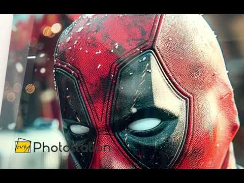 Deadpool-Wandkunst aus Glas