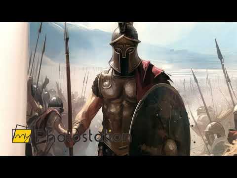 Spartanische Krieger Glaswandkunst