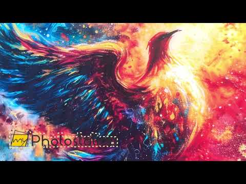 Feuriger Phönix, Glaswandkunst
