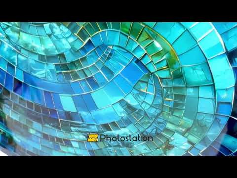 Ozeanische Spiralenergie – Rund Glasbilder