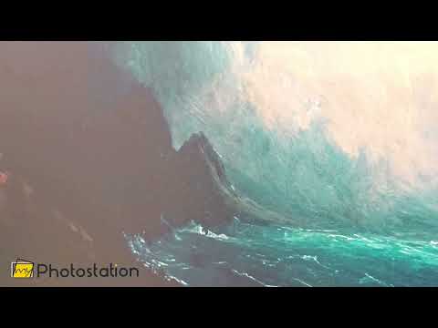 Ocean Wall Art - Stormy Coastline Seascape Oil Painting