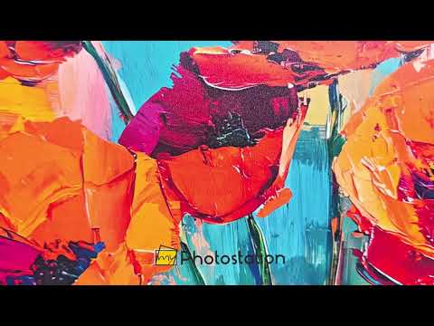 Crimson Blooms – Poppy Flower Oil Painting