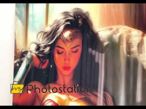 Beauty Wonder Woman Glaswandkunst