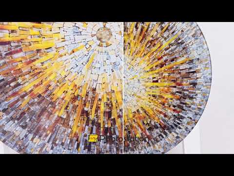 Sonnenstrahl-Mosaikdesign – Rund Glasbilder