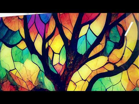 Stained Tree of Life Decor Glass Wall Art High-Quality Glass Photo Prints Decor