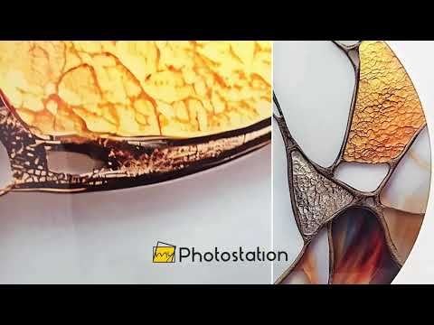 Goldene Adern Eleganz – Rund Glasbilder