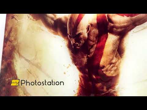 God Of War Kratos Ascension Glaswandkunst