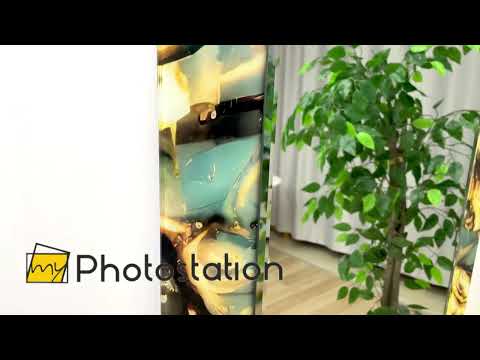 Green Abstract Wall Mirrors