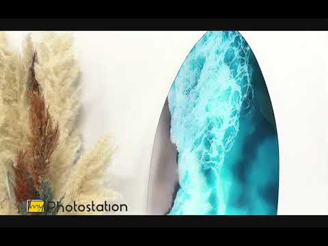 Ocean Waves: Aerial View Glass Wall Art