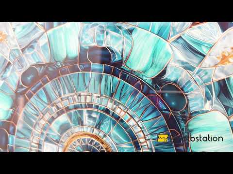 Celestial Compass Bloom – Round Glass Wall Art