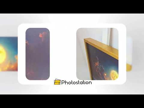 Decorazione murale con notte sull'oceano - Paesaggio marino con luna piena Quadro a Olio