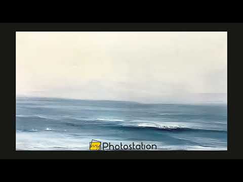 Ocean Wall Art - Minimalist Seascape Oil Painting
