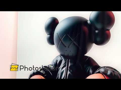Kaws Basketball-Wandkunst aus Glas