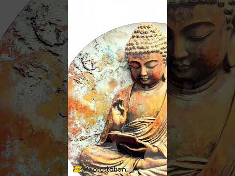 Buddha der Gelassenheit und Weisheit – Rund Glasbilder