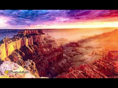 Grand Canyon Golden Sunset Glass Wall Art