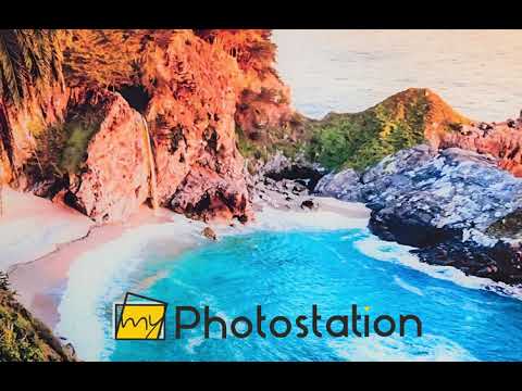 Tropical Paradise Cove: Ein atemberaubender Küstenurlaub auf Glaswandkunst