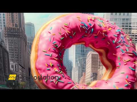 Großer Donut Cool Art Glaswandkunst
