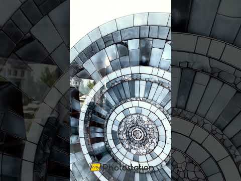 Arktisches Labyrinth – Rund Glasbilder