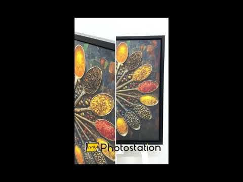 Spice Spoon Mandala – Vibrant Culinary Kitchen Canvas Prints