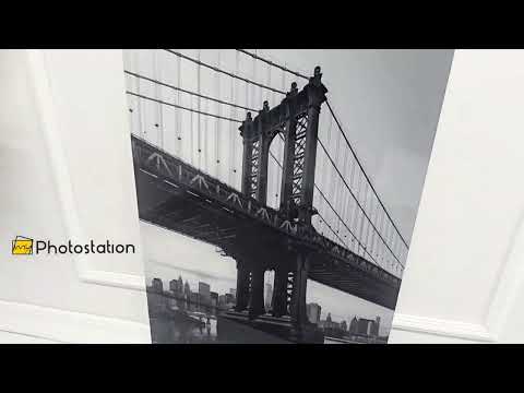 Skyline del ponte di Manhattan - Quadri da Parete in Vetro per interni moderni