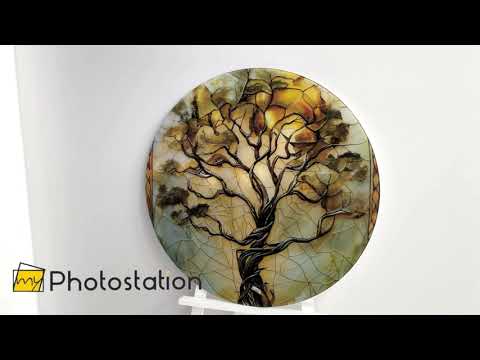 Baum und Zweige Glaswandkunst