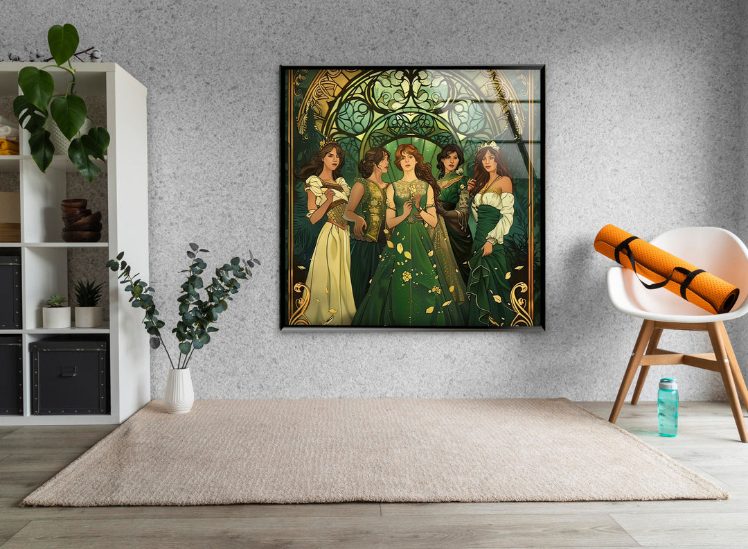 Princesses of Time Book Cover Glass Wall Art large glass photo prints, glass wall photos
