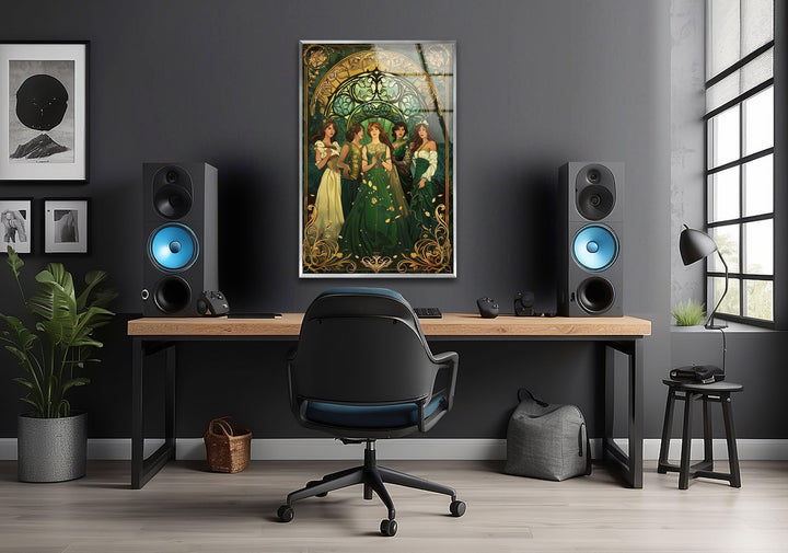 Princesses of Time Book Cover Glass Wall Art picture on glass wall art, photos printed on glass
