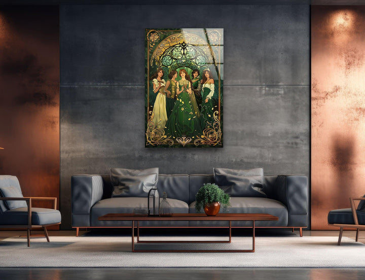 Princesses of Time Book Cover Glass Wall Art print on glass, glass printed photos
