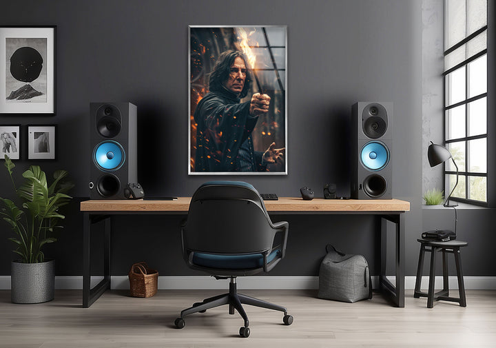 Profesor Severus Snape Glass Wall Art photo print on glass, prints on glass wall art
