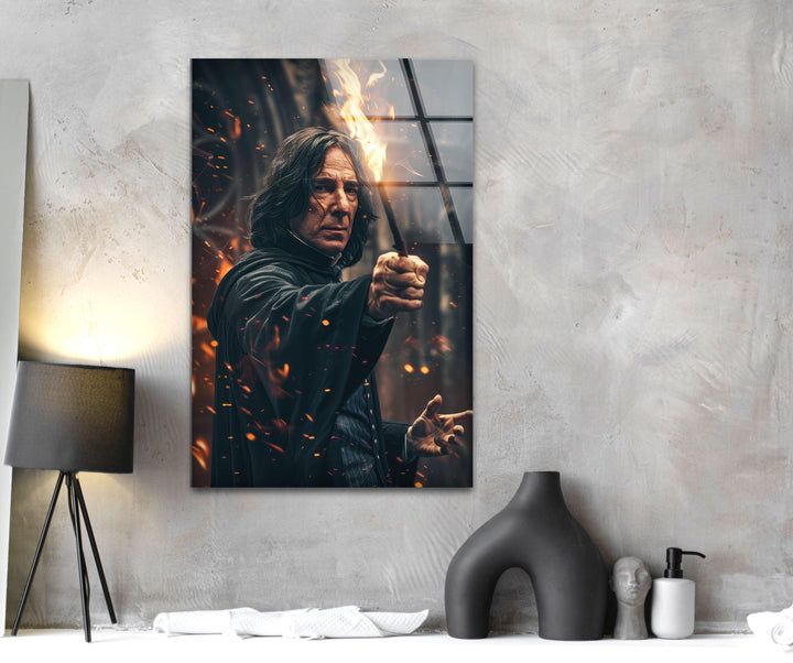 Profesor Severus Snape Glass Wall Art custom glass photo prints, large glass prints

